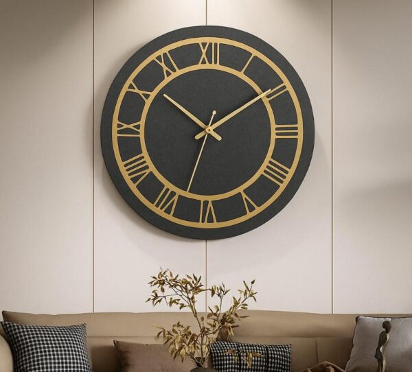 Luxury Acrylic Gold Roman Numeral Wall Clock